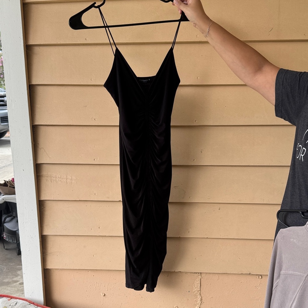 Elegant Black Spaghetti Strap Dress
